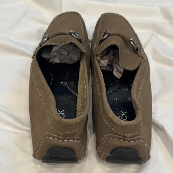 Nordstrom Men's Gray Suede Slip-On Loafers, Size 10.5, Made in Brazil - Picture 3 of 4